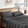 imageAndency Queen Sheets Set 100 Viscose Derived from Bamboo Cooling Summer Bed Sheets Queen Size Deep Pocket Up to 16quot Silky Soft Sheets Hotel Bedding Sheets ampamp Pillowcases Dark Emerald GreenDark Grey