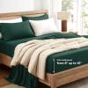imageAndency Queen Sheets Set 100 Viscose Derived from Bamboo Cooling Summer Bed Sheets Queen Size Deep Pocket Up to 16quot Silky Soft Sheets Hotel Bedding Sheets ampamp Pillowcases Dark Emerald GreenEmerald Green