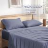 imageAndency Queen Sheets Set 100 Viscose Derived from Bamboo Cooling Summer Bed Sheets Queen Size Deep Pocket Up to 16quot Silky Soft Sheets Hotel Bedding Sheets ampamp Pillowcases Dark Emerald GreenBluish Grey