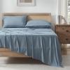imageAndency Queen Sheets Set 100 Viscose Derived from Bamboo Cooling Summer Bed Sheets Queen Size Deep Pocket Up to 16quot Silky Soft Sheets Hotel Bedding Sheets ampamp Pillowcases Dark Emerald GreenGrayish Blue