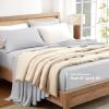 imageAndency Queen Sheets Set 100 Viscose Derived from Bamboo Cooling Summer Bed Sheets Queen Size Deep Pocket Up to 16quot Silky Soft Sheets Hotel Bedding Sheets ampamp Pillowcases Dark Emerald GreenLight Grey