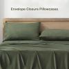 imageAndency Queen Sheets Set 100 Viscose Derived from Bamboo Cooling Summer Bed Sheets Queen Size Deep Pocket Up to 16quot Silky Soft Sheets Hotel Bedding Sheets ampamp Pillowcases Dark Emerald GreenOlive Green