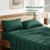 imageAndency Queen Sheets Set 100 Viscose Derived from Bamboo Cooling Summer Bed Sheets Queen Size Deep Pocket Up to 16quot Silky Soft Sheets Hotel Bedding Sheets ampamp Pillowcases Dark Emerald GreenEmerald Green