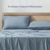 imageAndency Queen Sheets Set 100 Viscose Derived from Bamboo Cooling Summer Bed Sheets Queen Size Deep Pocket Up to 16quot Silky Soft Sheets Hotel Bedding Sheets ampamp Pillowcases Dark Emerald GreenGrayish Blue