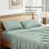 imageAndency Queen Sheets Set 100 Viscose Derived from Bamboo Cooling Summer Bed Sheets Queen Size Deep Pocket Up to 16quot Silky Soft Sheets Hotel Bedding Sheets ampamp Pillowcases Dark Emerald GreenSage Green