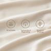 imageAndency Queen Sheets Set 100 Viscose Derived from Bamboo Cooling Summer Bed Sheets Queen Size Deep Pocket Up to 16quot Silky Soft Sheets Hotel Bedding Sheets ampamp Pillowcases Dark Emerald GreenBeige