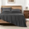 imageAndency Queen Sheets Set 100 Viscose Derived from Bamboo Cooling Summer Bed Sheets Queen Size Deep Pocket Up to 16quot Silky Soft Sheets Hotel Bedding Sheets ampamp Pillowcases Dark Emerald GreenDark Grey