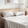 imageAndency Queen Sheets Set 100 Viscose Derived from Bamboo Cooling Summer Bed Sheets Queen Size Deep Pocket Up to 16quot Silky Soft Sheets Hotel Bedding Sheets ampamp Pillowcases Dark Emerald GreenLinen