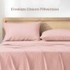 imageAndency Queen Sheets Set 100 Viscose Derived from Bamboo Cooling Summer Bed Sheets Queen Size Deep Pocket Up to 16quot Silky Soft Sheets Hotel Bedding Sheets ampamp Pillowcases Dark Emerald GreenBlush