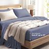 imageAndency Queen Sheets Set 100 Viscose Derived from Bamboo Cooling Summer Bed Sheets Queen Size Deep Pocket Up to 16quot Silky Soft Sheets Hotel Bedding Sheets ampamp Pillowcases Dark Emerald GreenBluish Grey