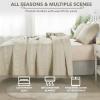 imageAndency Quilt King Size Set Grey 106x96 Inch 3 Pieces1 Striped Boho Printed Quilt and 2 Pillowcases Bohemian Summer Lightweight Reversible Microfiber Bedspread Coverlet SetsBeige  Printed Pattern