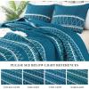 imageAndency Quilt King Size Set Grey 106x96 Inch 3 Pieces1 Striped Boho Printed Quilt and 2 Pillowcases Bohemian Summer Lightweight Reversible Microfiber Bedspread Coverlet Sets05  Teal  Printed Pattern
