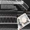 imageAndency Quilt King Size Set Grey 106x96 Inch 3 Pieces1 Striped Boho Printed Quilt and 2 Pillowcases Bohemian Summer Lightweight Reversible Microfiber Bedspread Coverlet Sets04  Black  Printed Pattern