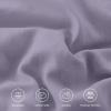 imageAndency White Ruffle Comforter Full Set 3pcs Vintage Farmhouse Shabby Chic Bedding Comforter Set Soft Lightweight Fluffy Bed Comforter Sets All Season Bedding SetGrayish Purple