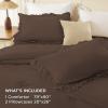 imageAndency White Ruffle Comforter Full Set 3pcs Vintage Farmhouse Shabby Chic Bedding Comforter Set Soft Lightweight Fluffy Bed Comforter Sets All Season Bedding SetBrown