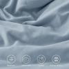 imageAndency White Ruffle Comforter Full Set 3pcs Vintage Farmhouse Shabby Chic Bedding Comforter Set Soft Lightweight Fluffy Bed Comforter Sets All Season Bedding SetGrayish Blue
