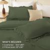 imageAndency White Ruffle Comforter Full Set 3pcs Vintage Farmhouse Shabby Chic Bedding Comforter Set Soft Lightweight Fluffy Bed Comforter Sets All Season Bedding SetOlive