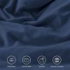 imageAndency White Ruffle Comforter Full Set 3pcs Vintage Farmhouse Shabby Chic Bedding Comforter Set Soft Lightweight Fluffy Bed Comforter Sets All Season Bedding SetNavy