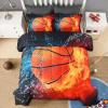 imageAndency 3D Basketball Comforter Twin66x90 Inch 2 Pieces1 Basketball Comforter 1 Pillowcase Sport Microfiber Bedding Set for Kids Boys Teens3d Basketball