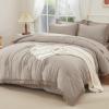 imageAndency Beige California King Size Comforter Set with Sheets  7 Pieces Boho Tassel Bed in a Bag Soft Lightweight Bedding Sets Fringe Bed Set with Comforter Sheets Pillowcases ampamp Shams07  Wheat