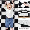 imageAndency 3x5 Ft Black and White Area Rug for Living Room Classic Checkered Shaggy Rug NonSlip High Pile Soft Fluffy Rug Fuzzy Carpet Bedroom Kids Toddler Room Nursery Playroom Cute Dorm Home DecorBlack and White