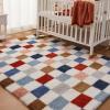 imageAndency 3x5 Ft Black and White Area Rug for Living Room Classic Checkered Shaggy Rug NonSlip High Pile Soft Fluffy Rug Fuzzy Carpet Bedroom Kids Toddler Room Nursery Playroom Cute Dorm Home DecorMulti Color