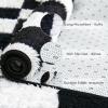 imageAndency 3x5 Ft Black and White Area Rug for Living Room Classic Checkered Shaggy Rug NonSlip High Pile Soft Fluffy Rug Fuzzy Carpet Bedroom Kids Toddler Room Nursery Playroom Cute Dorm Home DecorBlack and White