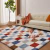 imageAndency 3x5 Ft Black and White Area Rug for Living Room Classic Checkered Shaggy Rug NonSlip High Pile Soft Fluffy Rug Fuzzy Carpet Bedroom Kids Toddler Room Nursery Playroom Cute Dorm Home DecorMulti Color