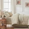imageAndency Beige Comforter Set King Size 7 Pieces Bed in a Bag Bedding Sets All Season Soft Fluffy Reversible Warm Comforter Flat Sheet Fitted Sheet 2 Pillow Shams 2 PillowcasesBeige
