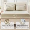 imageAndency Beige Comforter Set King Size 7 Pieces Bed in a Bag Bedding Sets All Season Soft Fluffy Reversible Warm Comforter Flat Sheet Fitted Sheet 2 Pillow Shams 2 PillowcasesBeige