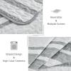imageAndency California King Quilt Set Grey White 112x104 Inch 3 Pieces 1 Cal King Patchwork Striped Printed Quilt and 2 Pillowcases Soft Lightweight Reversible Microfiber Bedspread Coverlet Bedding