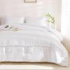 imageAndency Comforter Full Size Set White 3 Pieces Boho Soft Warm Bed Comforter Set Full Aesthetic All Season Bedding Comforter ampamp Sets Quilt Bed Set for Women Men 79x90In Comforter