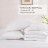imageAndency Comforter Full Size Set White 3 Pieces Boho Soft Warm Bed Comforter Set Full Aesthetic All Season Bedding Comforter ampamp Sets Quilt Bed Set for Women Men 79x90In Comforter