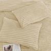 imageAndency Fluffy Queen Comforter Set Super Soft White Comforters Queen Size Winter Warm Fleece Faux Fur Bedding Set Luxury Plush Fuzzy Bed Set 3 Pieces 1 Shaggy Comforter 2 PillowcasesBeige