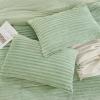 imageAndency Fluffy Queen Comforter Set Super Soft White Comforters Queen Size Winter Warm Fleece Faux Fur Bedding Set Luxury Plush Fuzzy Bed Set 3 Pieces 1 Shaggy Comforter 2 PillowcasesSage Green
