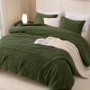 imageAndency Fluffy Queen Comforter Set Super Soft White Comforters Queen Size Winter Warm Fleece Faux Fur Bedding Set Luxury Plush Fuzzy Bed Set 3 Pieces 1 Shaggy Comforter 2 PillowcasesOlive Green