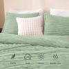 imageAndency Fluffy Queen Comforter Set Super Soft White Comforters Queen Size Winter Warm Fleece Faux Fur Bedding Set Luxury Plush Fuzzy Bed Set 3 Pieces 1 Shaggy Comforter 2 PillowcasesSage Green