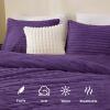 imageAndency Fluffy Queen Comforter Set Super Soft White Comforters Queen Size Winter Warm Fleece Faux Fur Bedding Set Luxury Plush Fuzzy Bed Set 3 Pieces 1 Shaggy Comforter 2 PillowcasesPurple