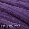 imageAndency Fluffy Queen Comforter Set Super Soft White Comforters Queen Size Winter Warm Fleece Faux Fur Bedding Set Luxury Plush Fuzzy Bed Set 3 Pieces 1 Shaggy Comforter 2 PillowcasesPurple