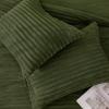 imageAndency Fluffy Queen Comforter Set Super Soft White Comforters Queen Size Winter Warm Fleece Faux Fur Bedding Set Luxury Plush Fuzzy Bed Set 3 Pieces 1 Shaggy Comforter 2 PillowcasesOlive Green