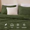 imageAndency Fluffy Queen Comforter Set Super Soft White Comforters Queen Size Winter Warm Fleece Faux Fur Bedding Set Luxury Plush Fuzzy Bed Set 3 Pieces 1 Shaggy Comforter 2 PillowcasesOlive Green