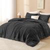 imageAndency Fluffy Queen Comforter Set Super Soft White Comforters Queen Size Winter Warm Fleece Faux Fur Bedding Set Luxury Plush Fuzzy Bed Set 3 Pieces 1 Shaggy Comforter 2 PillowcasesDark Grey