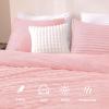 imageAndency Fluffy Queen Comforter Set Super Soft White Comforters Queen Size Winter Warm Fleece Faux Fur Bedding Set Luxury Plush Fuzzy Bed Set 3 Pieces 1 Shaggy Comforter 2 PillowcasesPink