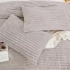 imageAndency Fluffy Queen Comforter Set Super Soft White Comforters Queen Size Winter Warm Fleece Faux Fur Bedding Set Luxury Plush Fuzzy Bed Set 3 Pieces 1 Shaggy Comforter 2 PillowcasesLinen