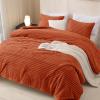 imageAndency Fluffy Queen Comforter Set Super Soft White Comforters Queen Size Winter Warm Fleece Faux Fur Bedding Set Luxury Plush Fuzzy Bed Set 3 Pieces 1 Shaggy Comforter 2 PillowcasesTerracotta