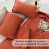 imageAndency Green King Size Quilt Bedding Set 106x96 Inch 3 Pieces Soft Lightweight Bedspread Coverlet Boho Summer Quilt King Size for All Season1 Quilt 2 Pillow ShamsBurnt Orange