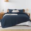 imageAndency Green King Size Quilt Bedding Set 106x96 Inch 3 Pieces Soft Lightweight Bedspread Coverlet Boho Summer Quilt King Size for All Season1 Quilt 2 Pillow ShamsNavy Blue
