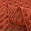 imageAndency Green King Size Quilt Bedding Set 106x96 Inch 3 Pieces Soft Lightweight Bedspread Coverlet Boho Summer Quilt King Size for All Season1 Quilt 2 Pillow ShamsBurnt Orange