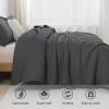 imageAndency Green King Size Quilt Bedding Set 106x96 Inch 3 Pieces Soft Lightweight Bedspread Coverlet Boho Summer Quilt King Size for All Season1 Quilt 2 Pillow ShamsDrak Grey