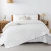imageAndency Green King Size Quilt Bedding Set 106x96 Inch 3 Pieces Soft Lightweight Bedspread Coverlet Boho Summer Quilt King Size for All Season1 Quilt 2 Pillow ShamsWhite